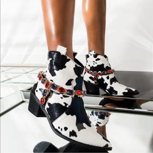 Animal Print Ankle Boots 9